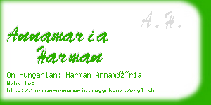 annamaria harman business card